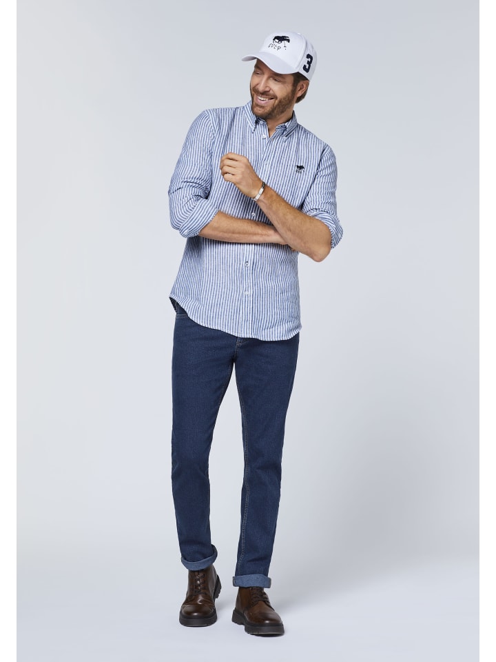 Polo Sylt Hemd in Blau günstig kaufen