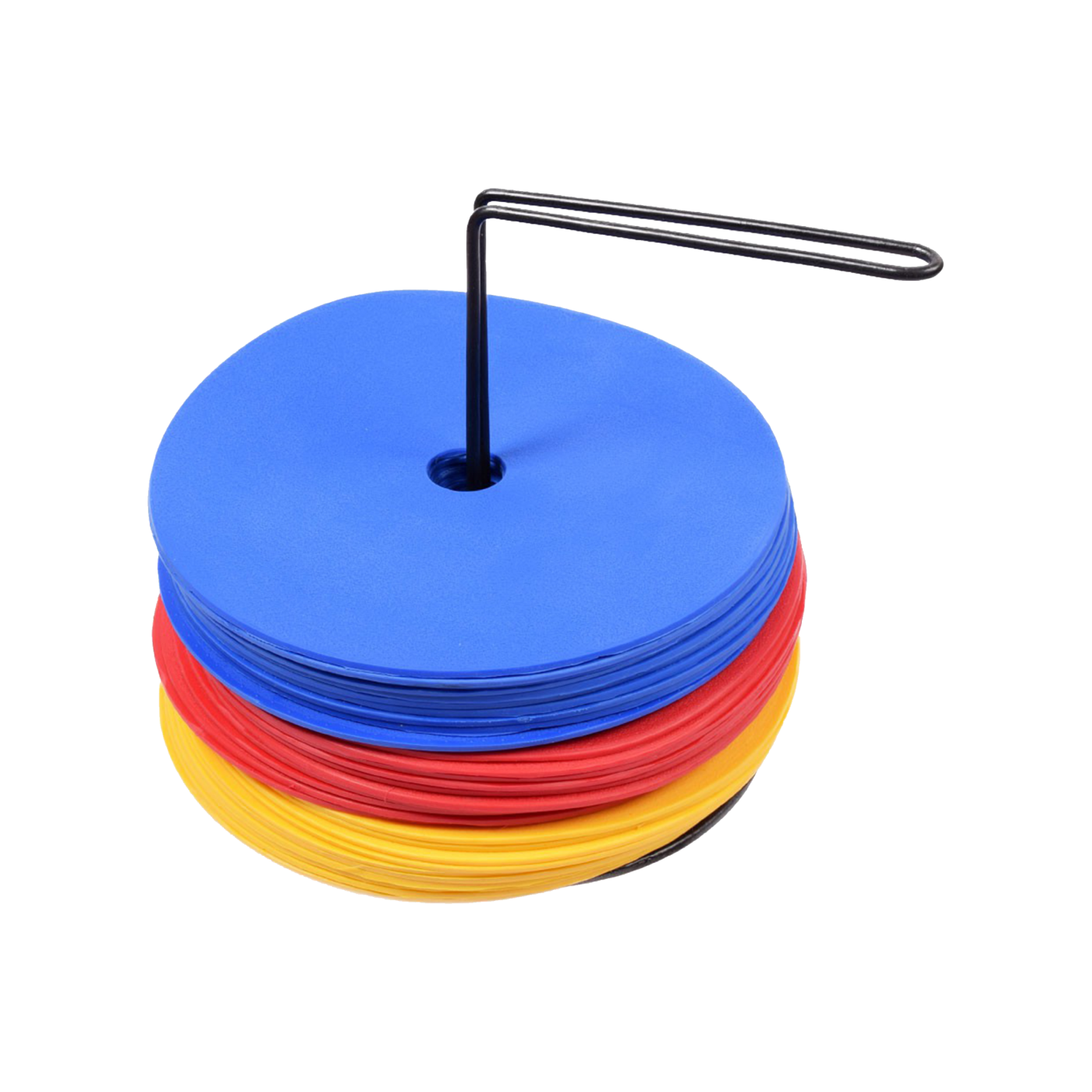 Cawila Floormarker 30er Set + Träger | Markierungsscheiben Gummi | Durchmesser 15cm