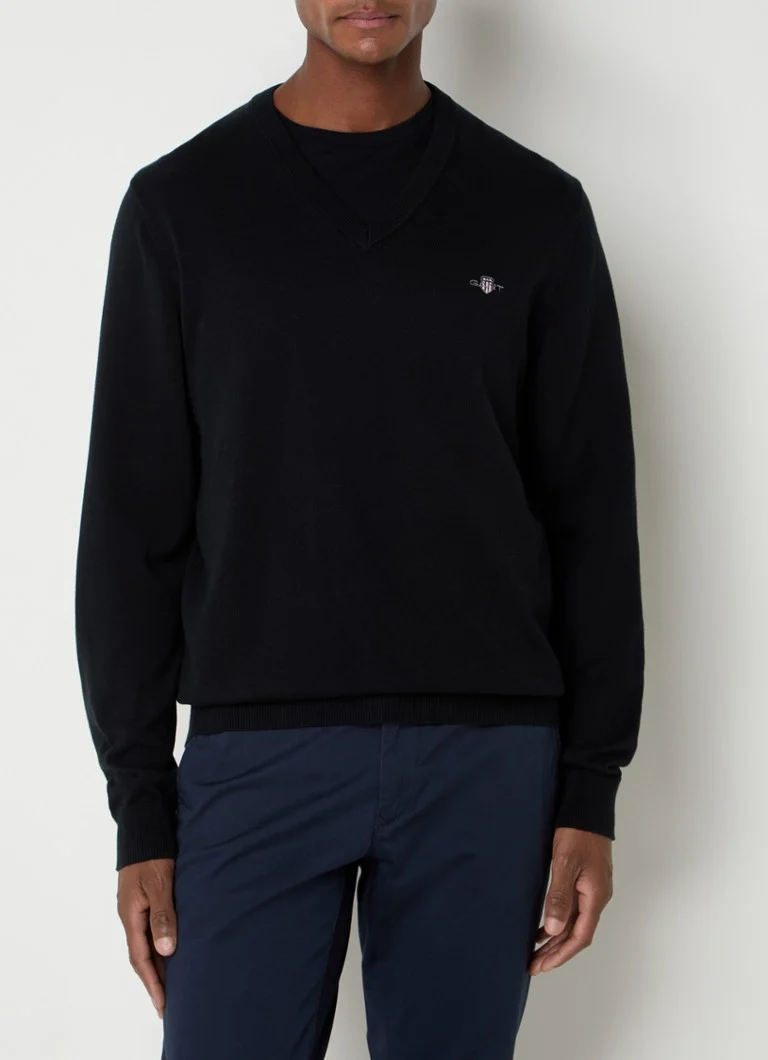 Maglione Gant a maglia fine con logo ricamato