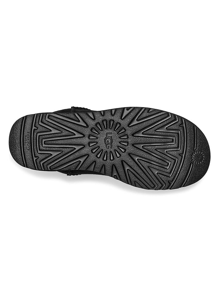 UGG Lammfell-Ankle-Boots in Schwarz günstig kaufen