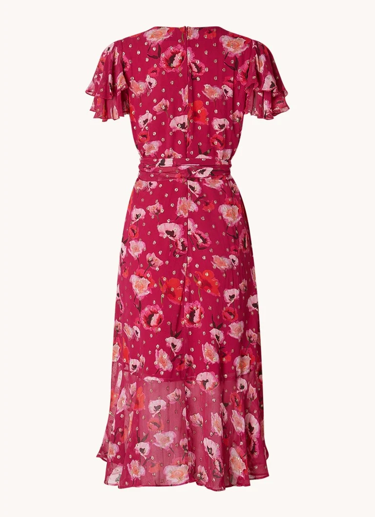 Vestido midi Nadine de Phase Eight, con estampado floral y detalles de lúrex.