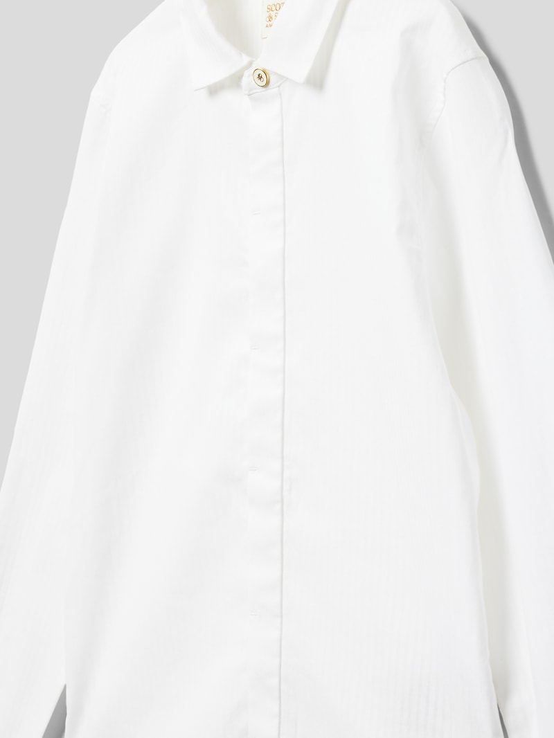 Slim Fit Hemd mit Streifenmuster in offwhite