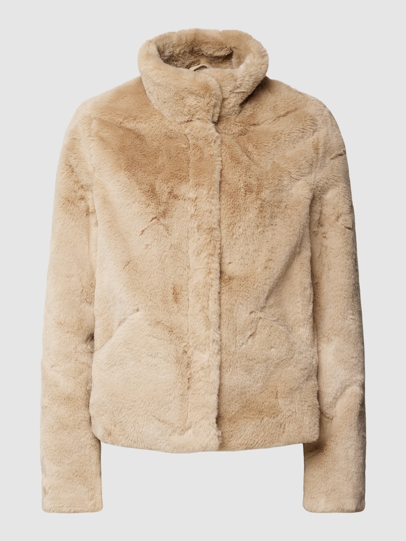 Jacke mit Kunstfell Modell 'VIDA' in beige