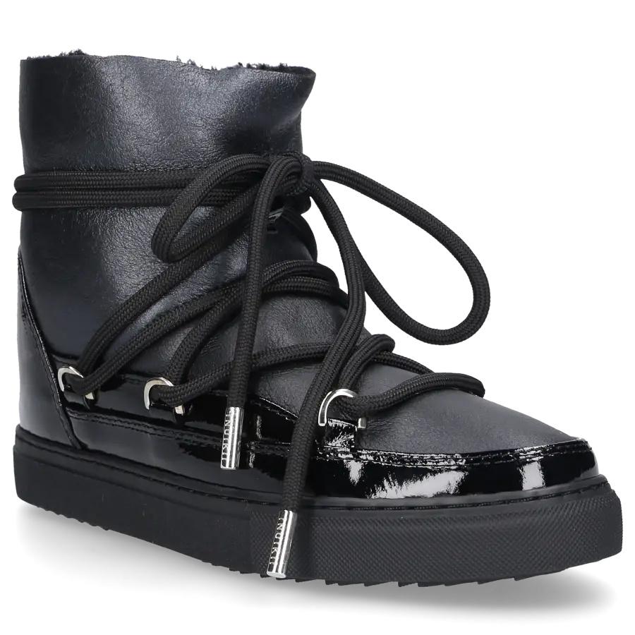 INUIKII - Snowboots GLOSS Lackleder - schwarz