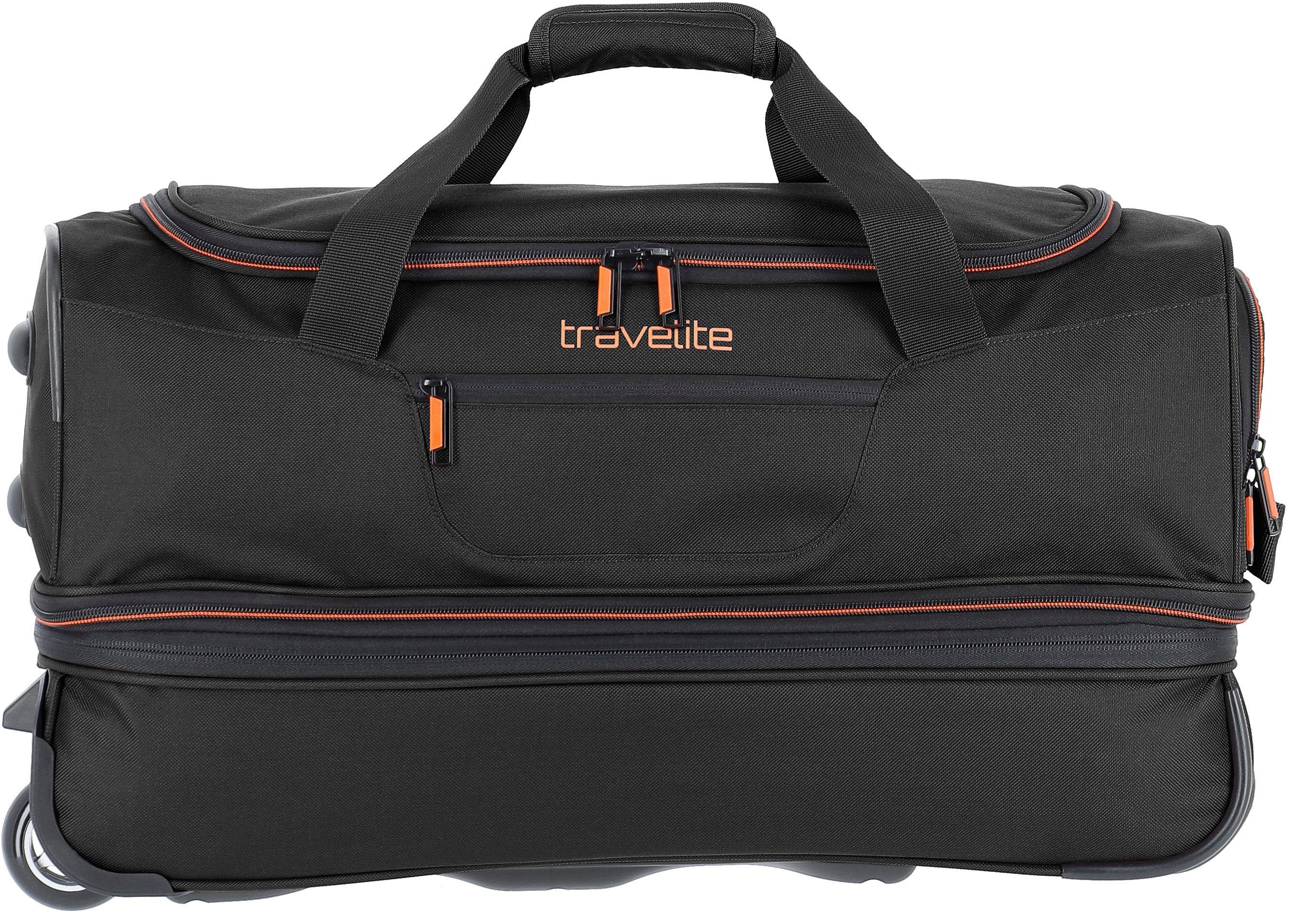 travelite Reisetasche Basics, 55 cm, schwarz, mit Rollen