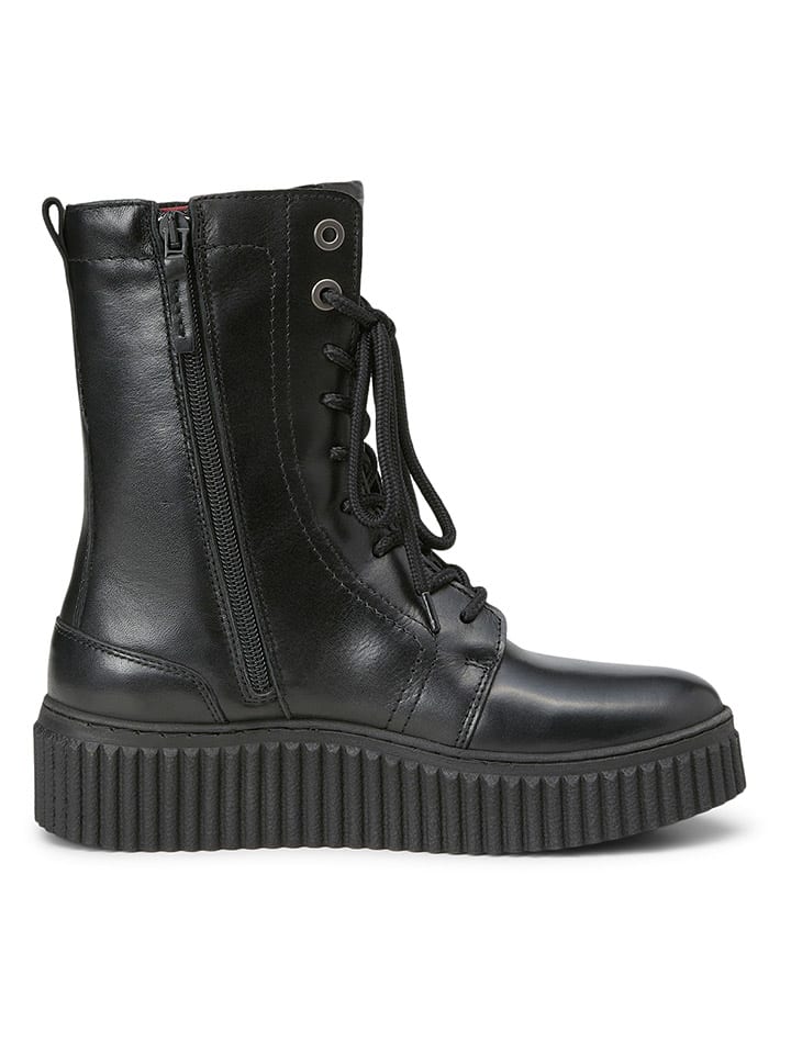 Marc O'Polo Shoes Leder-Boots in Schwarz günstig kaufen