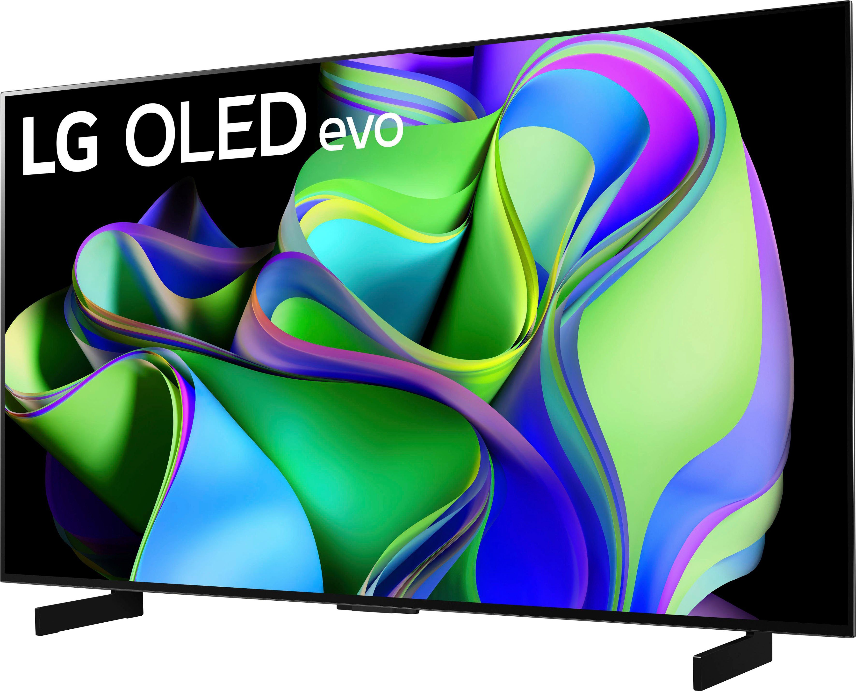 LG OLED42C37LA OLED-Fernseher (106 cm/42 Zoll, 4K Ultra HD, Smart-TV, OLED evo, bis zu 120 Hz, α9 Gen6 4K AI-Prozessor, Twin Triple Tuner)