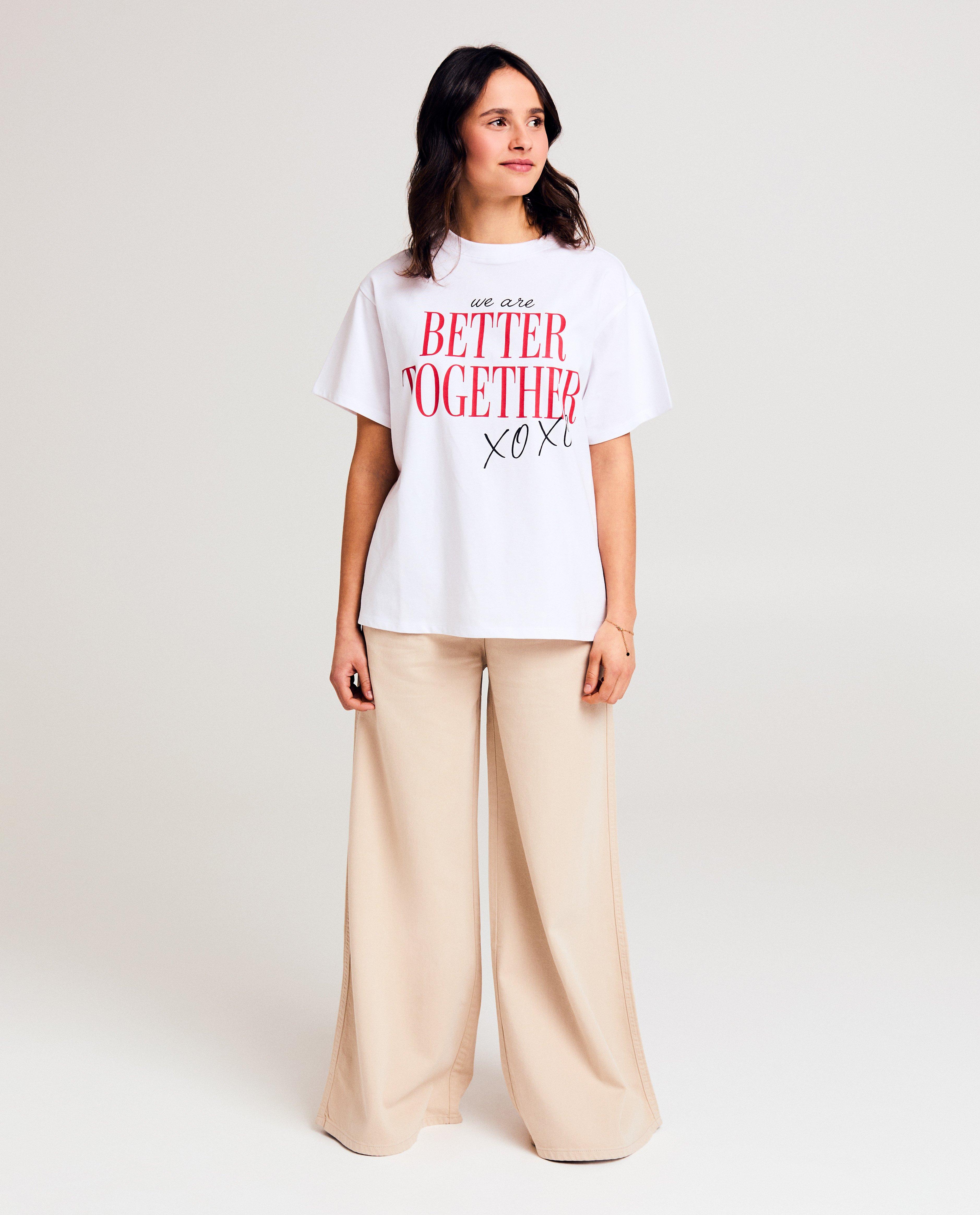 Tricou Groggy cu imprimeu pe spate, croială supradimensionată