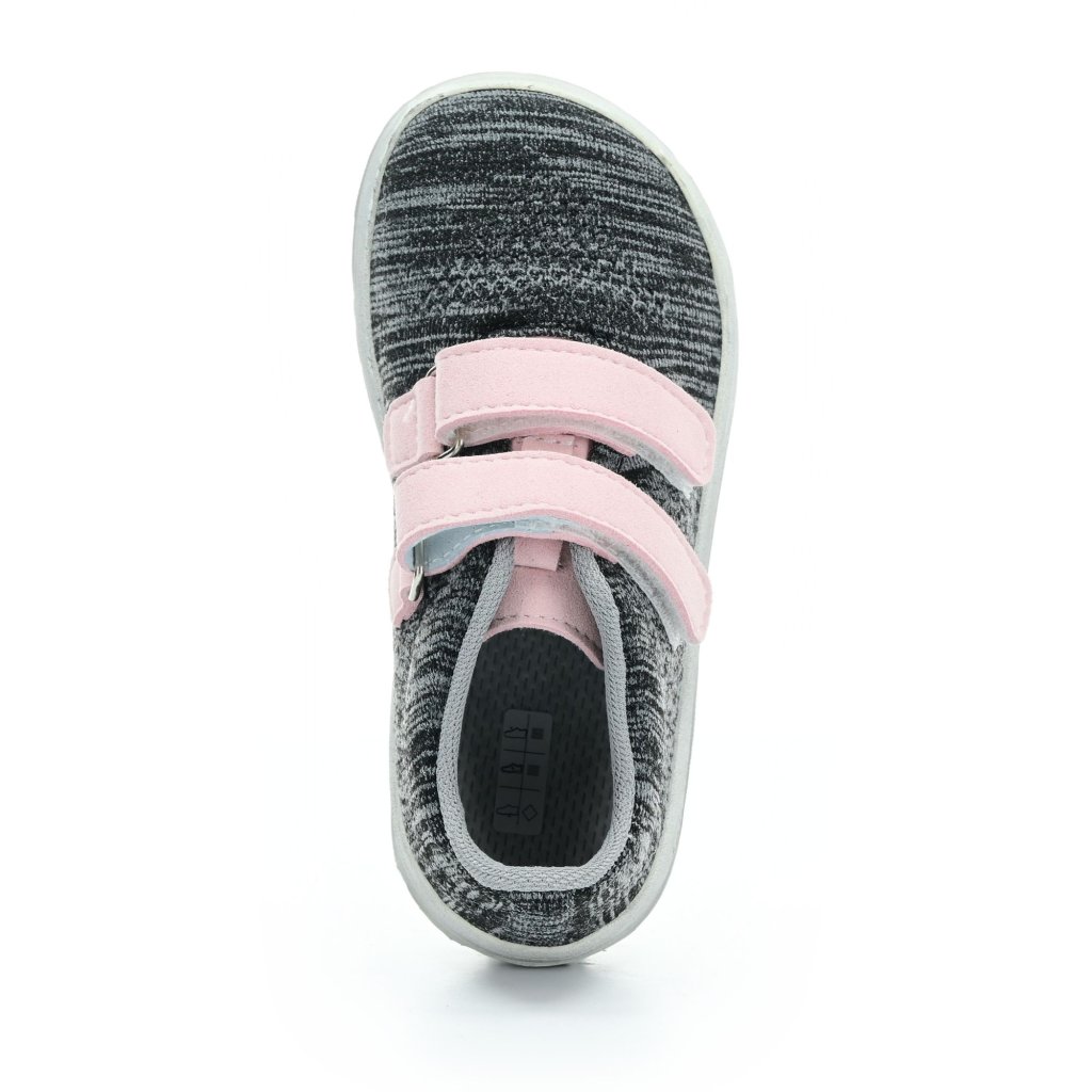 Jonap Knitt 3D grau-pink Barfuß-Sneakers