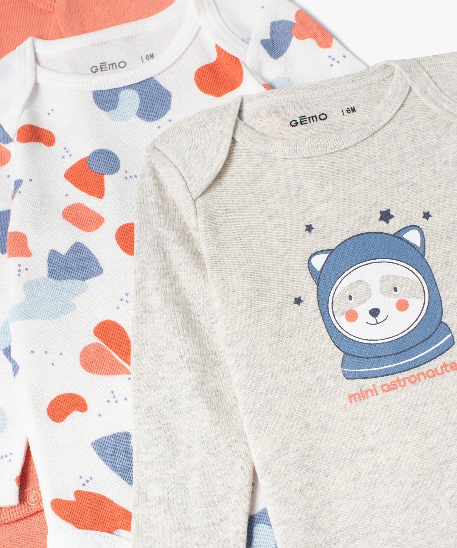 Bodies bébé imprimés à manches longues (lot de 3) multicolore | GEMO