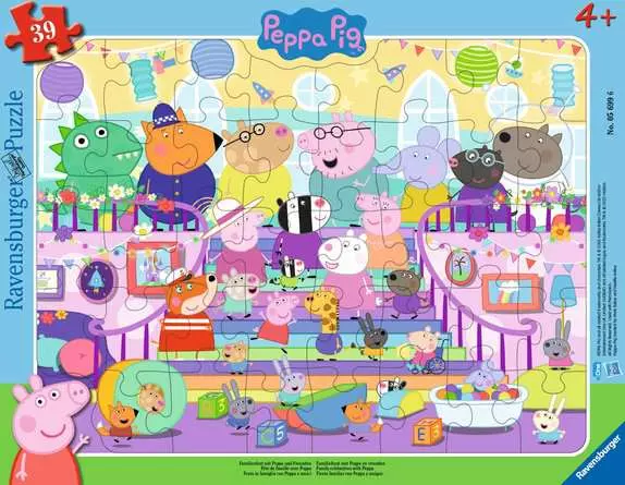 Kinderpuzzle ab 4 Jahren - Familienfest mit Peppa und Freunden - 39 Teile