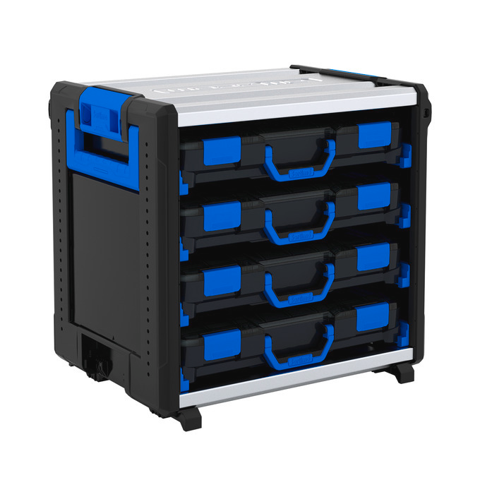 Sortimo 1000003823 WorkMo 24-500 con 8 guide per custodie incl. SCATOLE