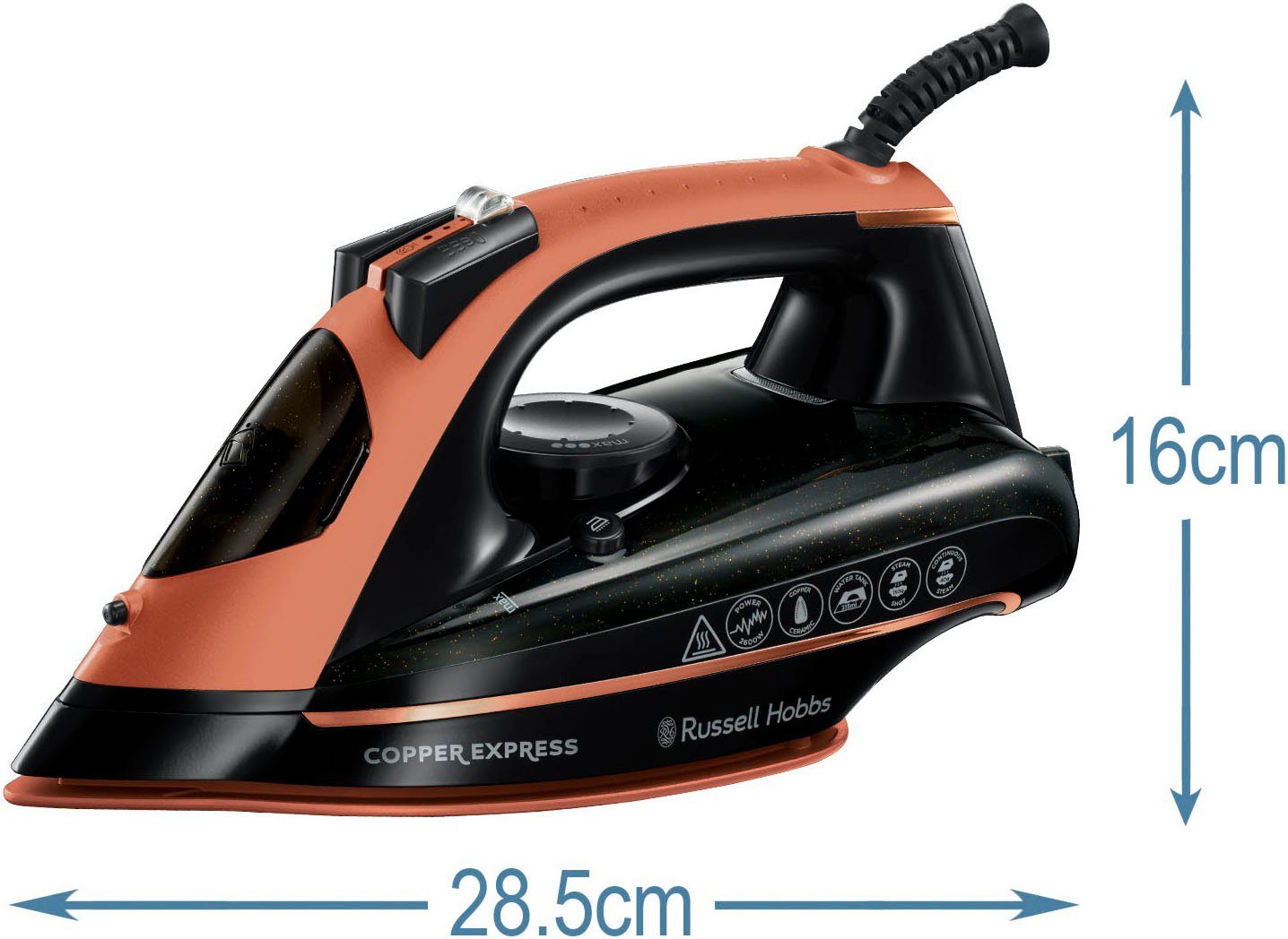 RUSSELL HOBBS Dampfbügeleisen Copper Express 23975-56, 2600 W