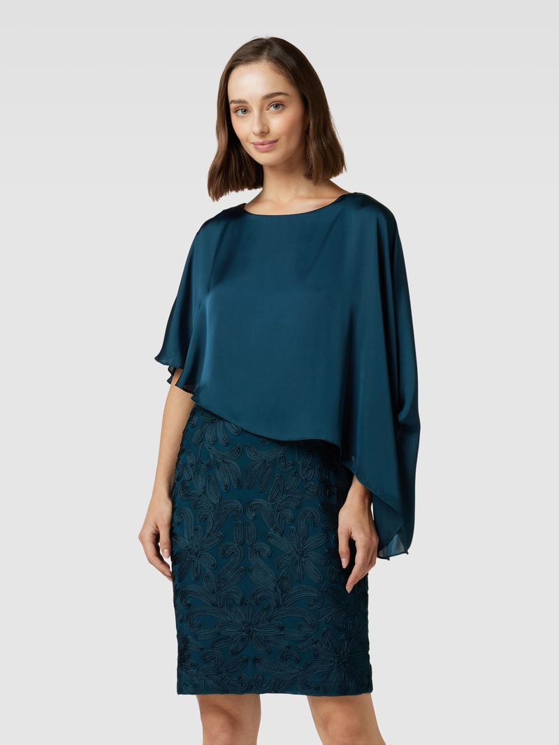 Cocktailkleid mit Volants in bottle meliert