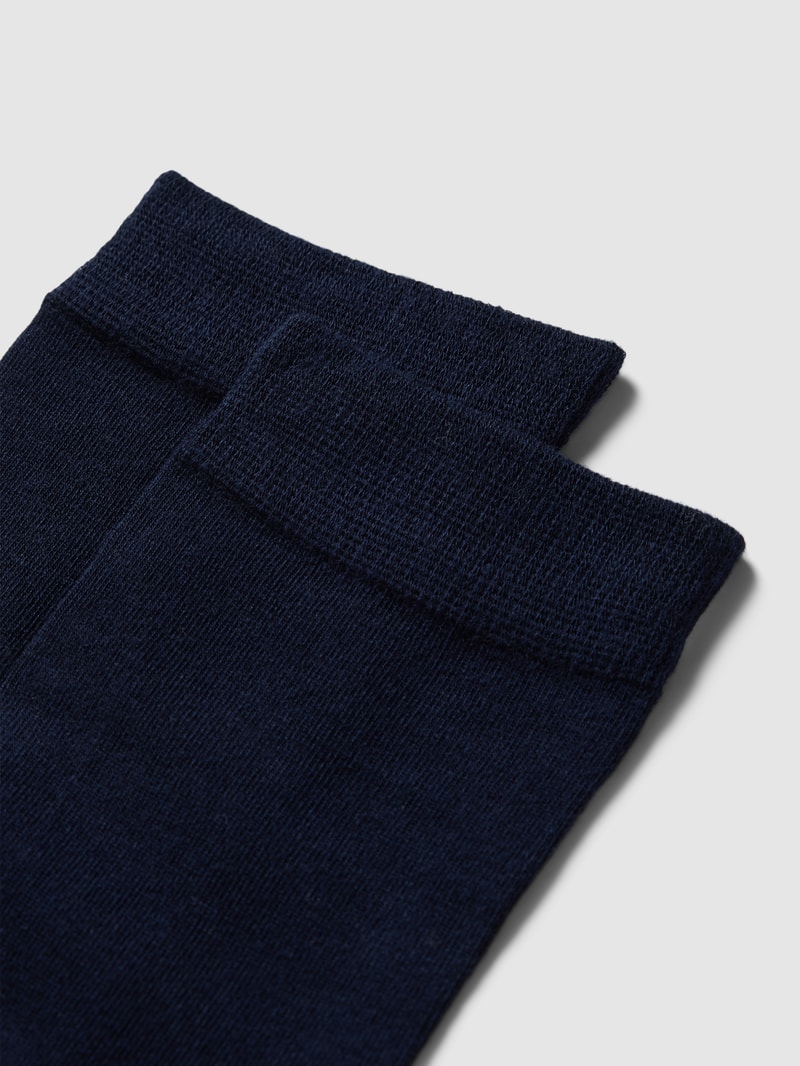 Socken mit Label-Detail Modell 'SILKY FEEL' in marineblau