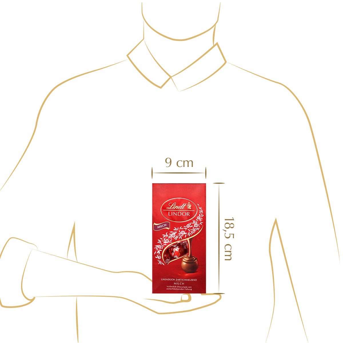LINDOR Kugel Beutel Milch, 137g