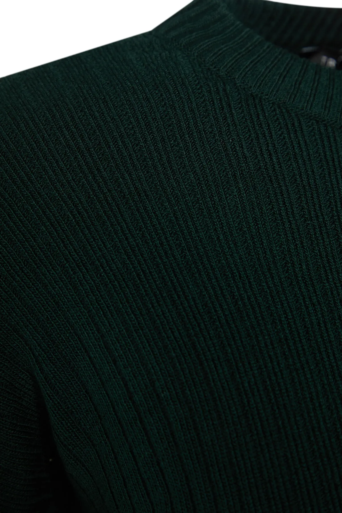 Trendyol Collection  Smaragdgrünes Strickoberteil- und -unterteil-Set mit Rundhalsausschnitt TWOSS20AU0084
