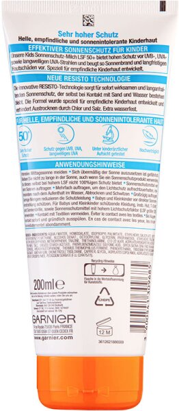 Garnier Ambre Solaire Kids Sensitive expert+ Milch LSF 50+ Sonnenlotion