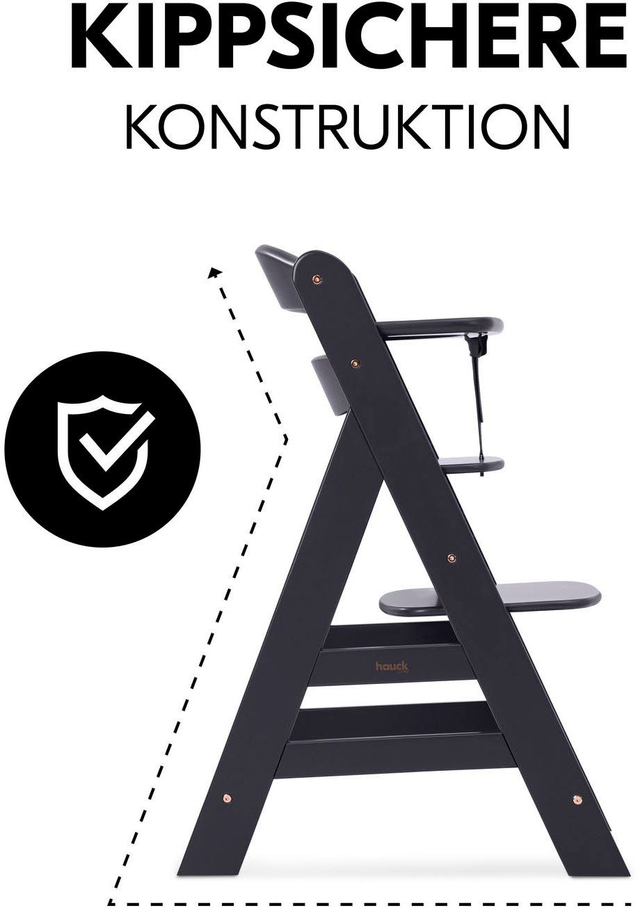 Hauck Hochstuhl Alpha+, Dark grey, FSC® - schützt Wald - weltweit