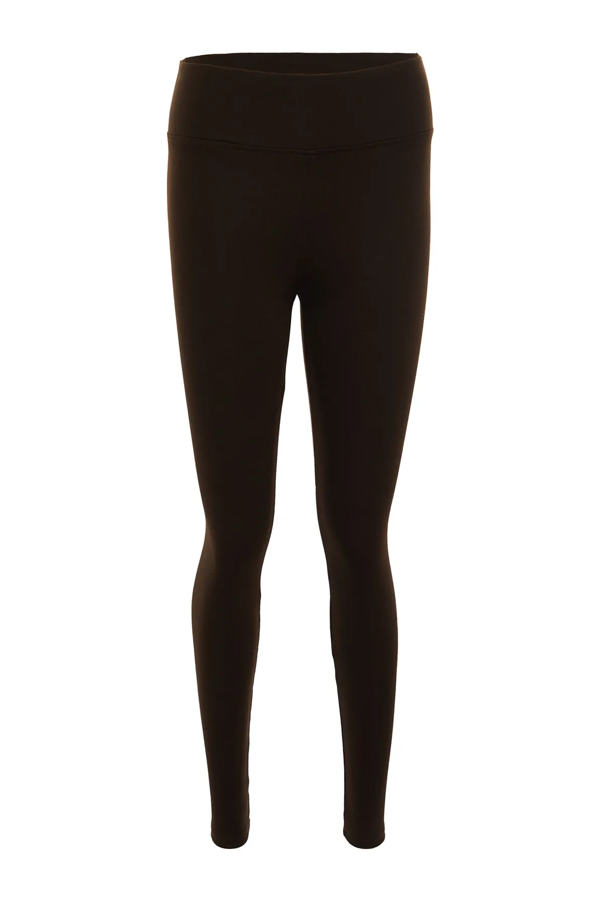 Trendyol Collection  Braune Recovery-Leggings aus Strick mit hoher Taille und elastischem Bund TWOAW20TA0087