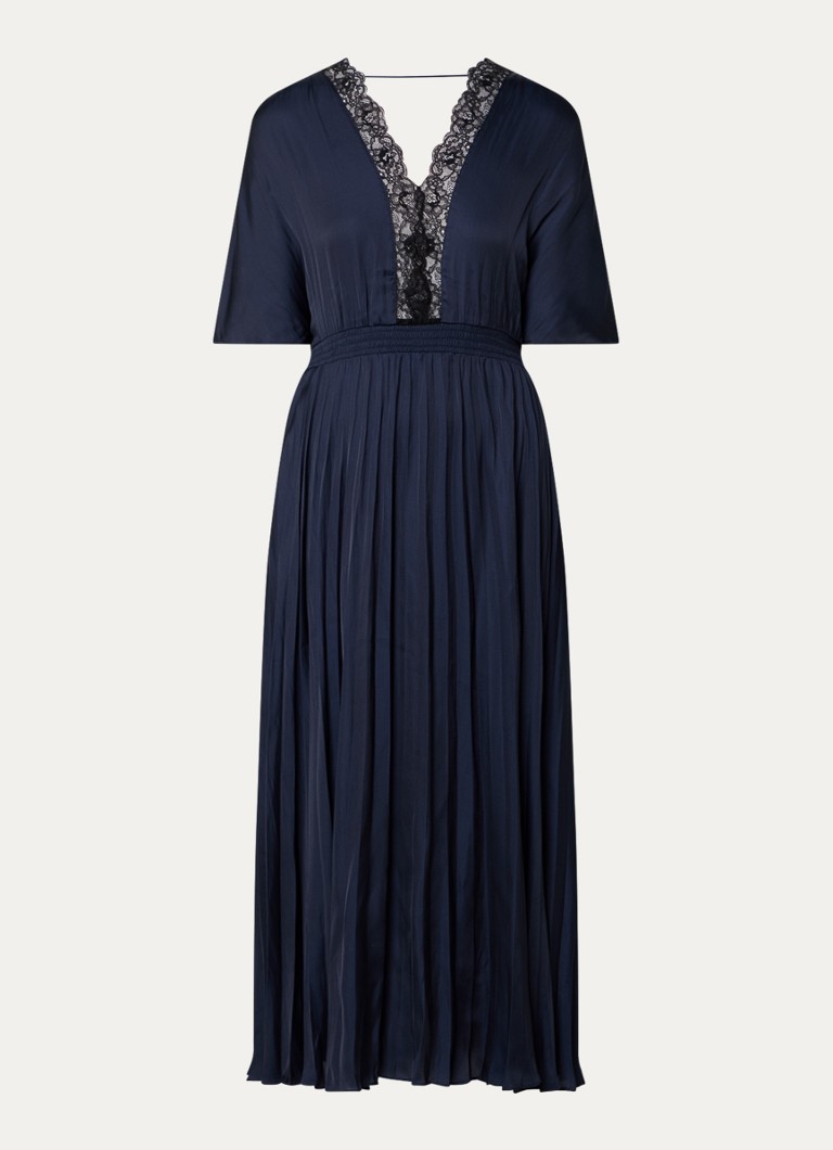 Robe midi Maje avec détails en dentelle