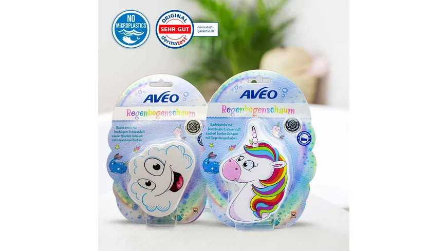AVEO Kids Regenbogen-Badeschaum Badebombe sortiert