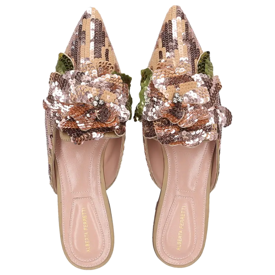 Alberta Ferretti - Pantoletten MIA Pailletten - pink