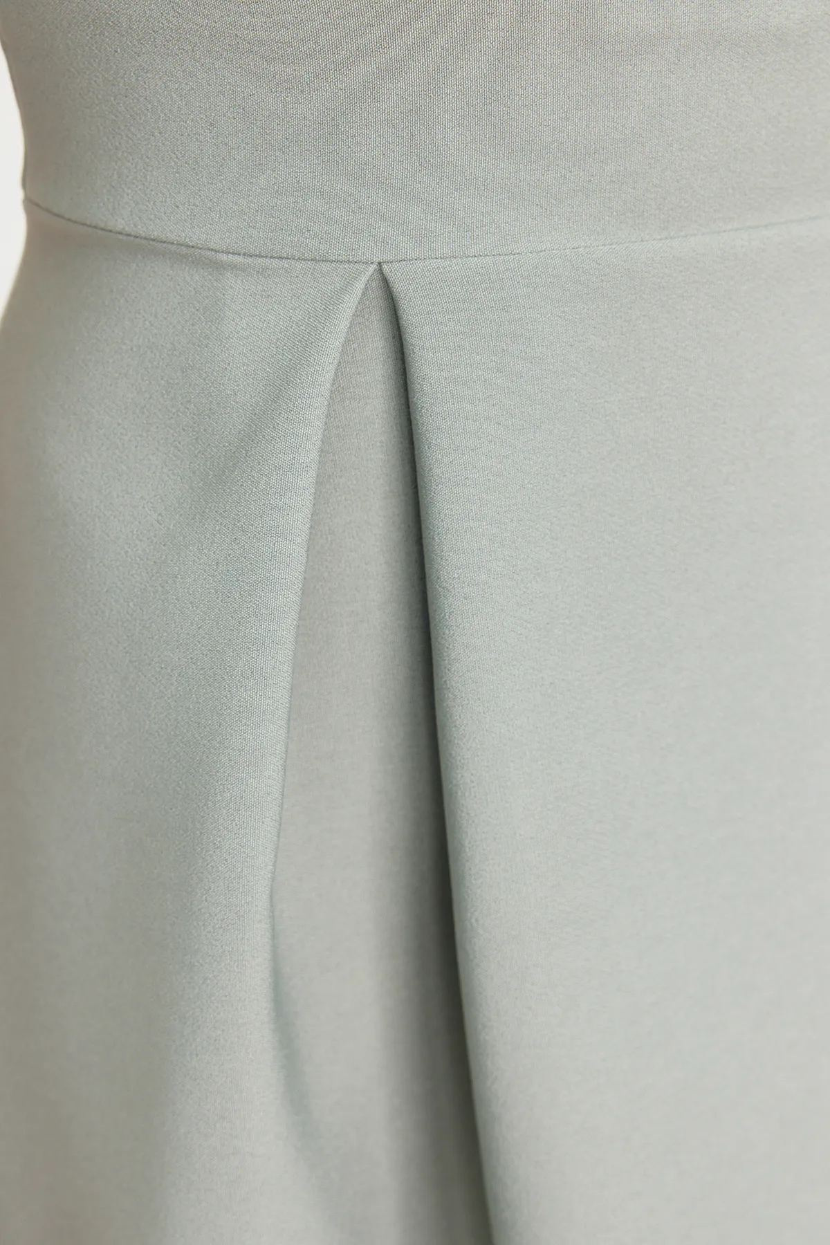Trendyol Collection  Mintfarbenes Minikleid mit Taillenöffnung, gefüttert, zweireihig, Kragen, plissiert, gewebtes Kleid TWOSS20EL1639
