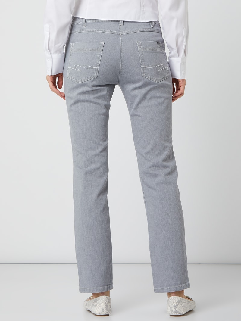 Rinsed Washed Comfort S Fit Jeans Modell CARLA in hellgrau