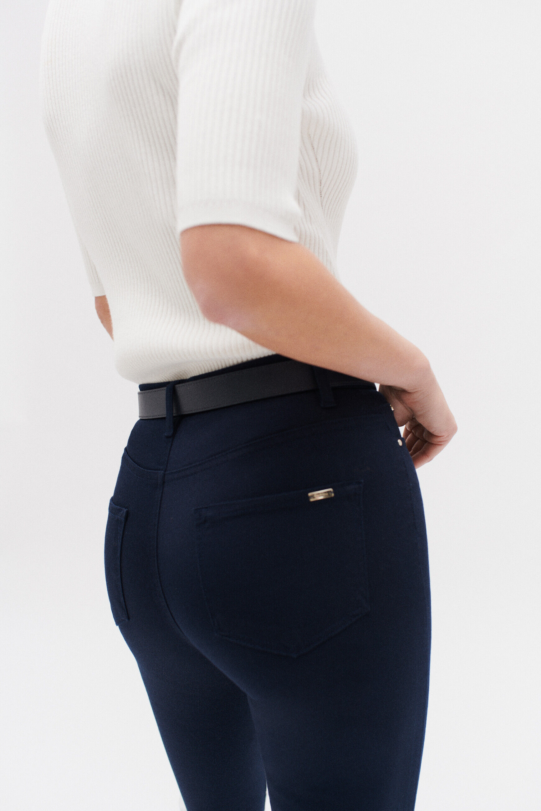 pantalon tony b bleu marine femme