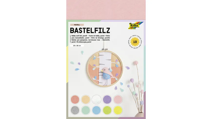 folia Bastelfilz pastell 20 x 30cm