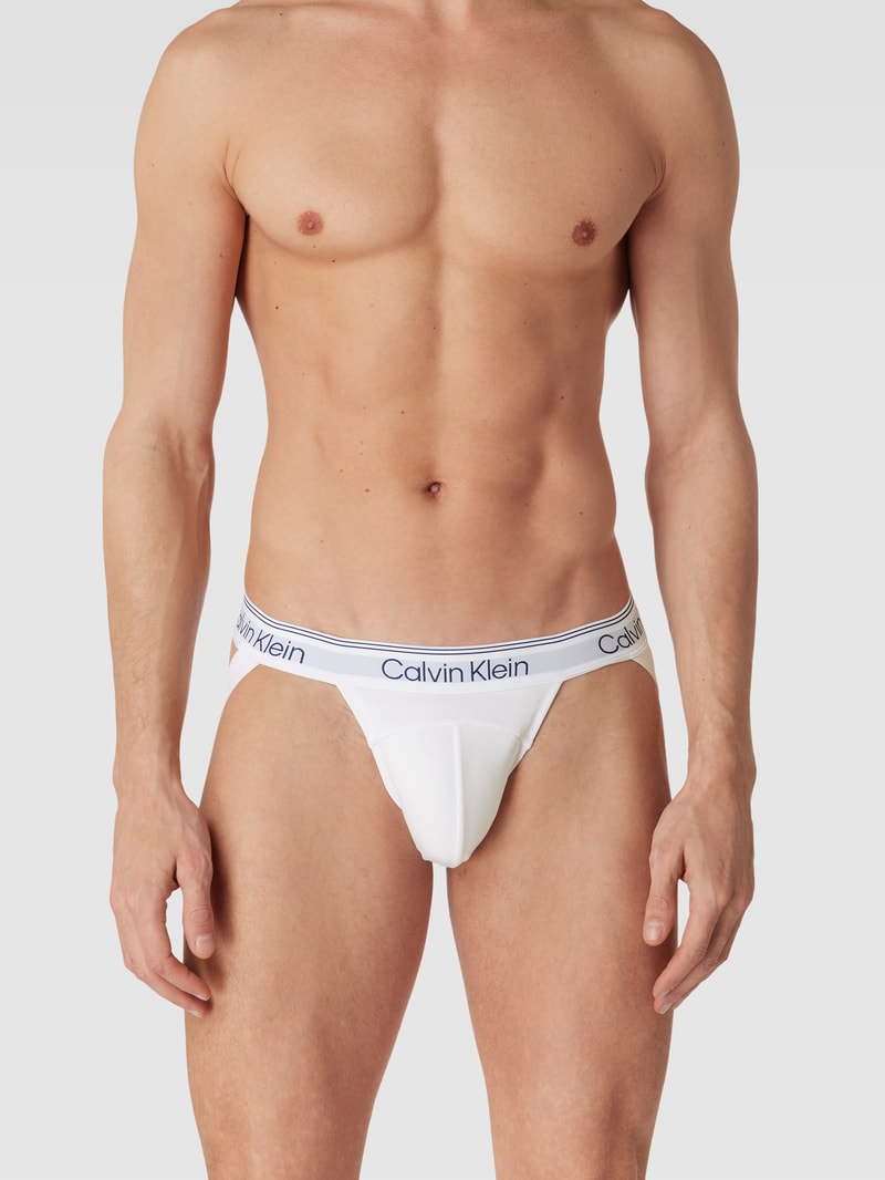 Jockstrap mit elastischem Logo-Bund in weiß