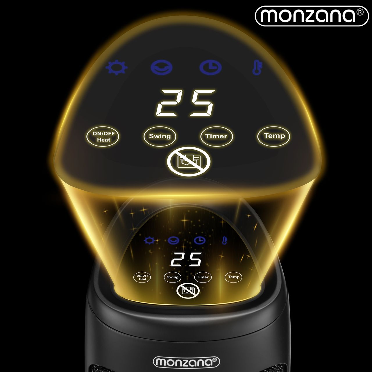 Casaria monzana® Keramikheizlüfter MZKH2200 schwarz