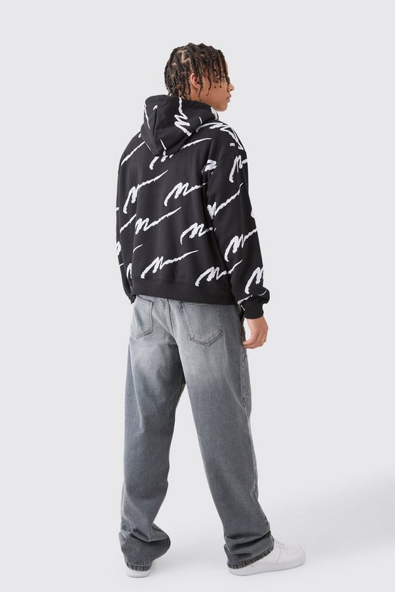 Kastiger Man Signature Hoodie mit Reißverschluss