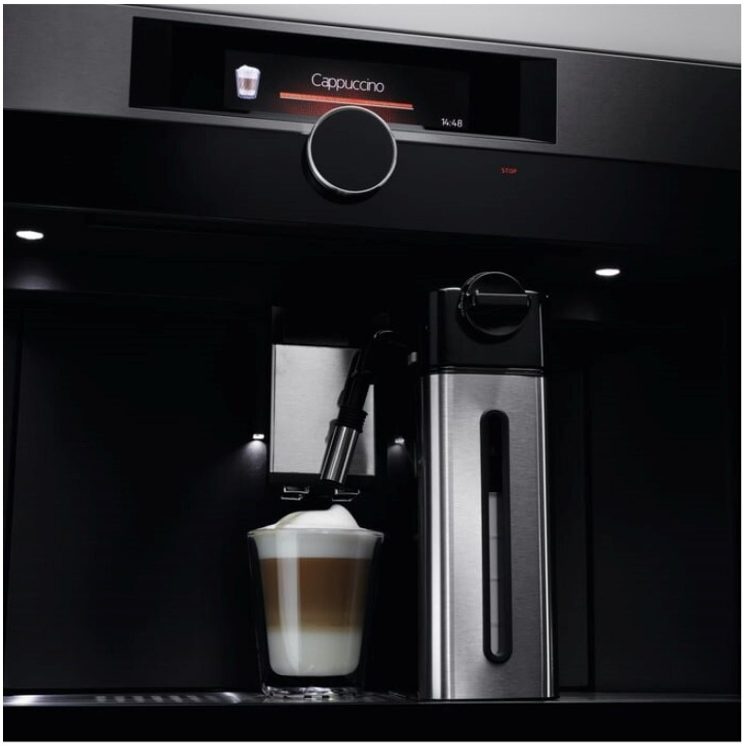 AEG Einbau-Kaffeevollautomat KKK994500B, Premium-Drehwähler mit Berührungssensor und TFT-Farbdisplay