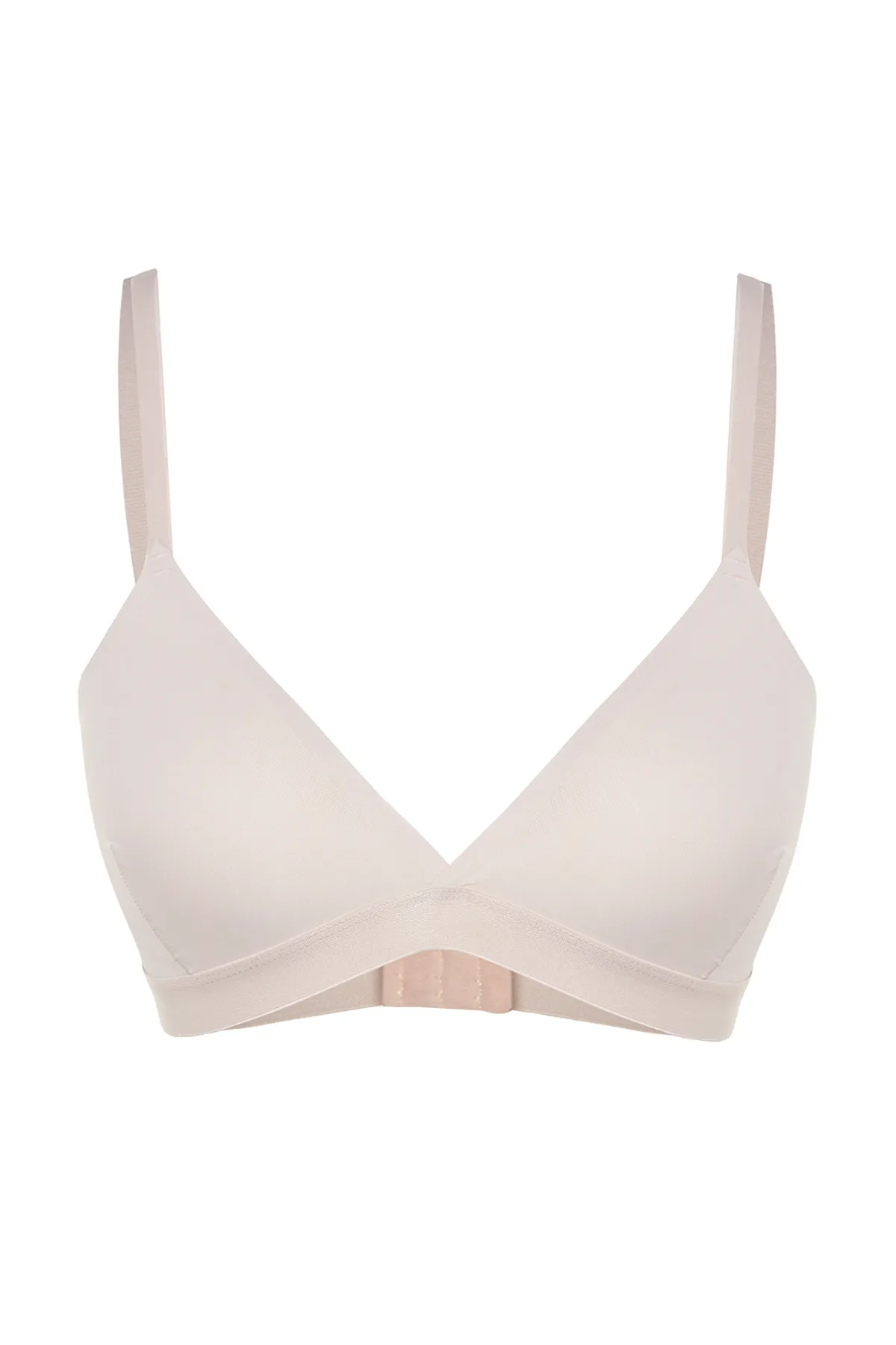 Trendyol Collection  Nerzfarbener, dreieckiger, unbeschichteter Bralette-Strick-BH aus Polyamid THMSS21SU0014