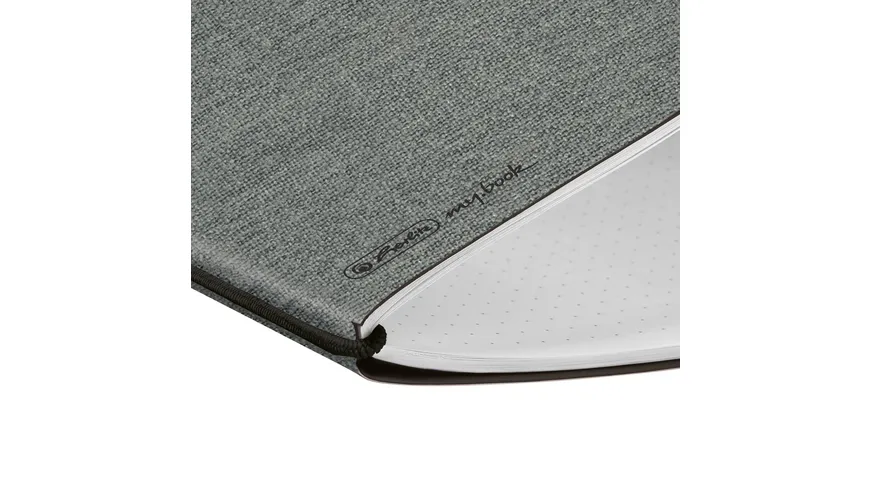 herlitz my.book flex Notizbuch Leinen A6 40 Blatt punktiert grau