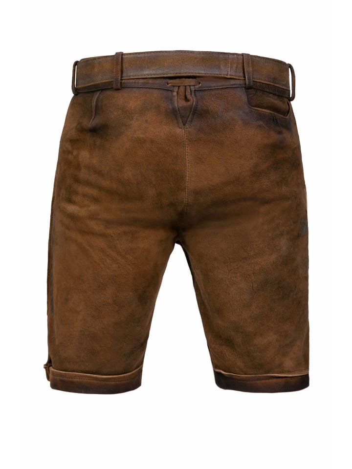 Edelnice Kurze Wildbock Lederhose Jan in dunkelbraun günstig kaufen