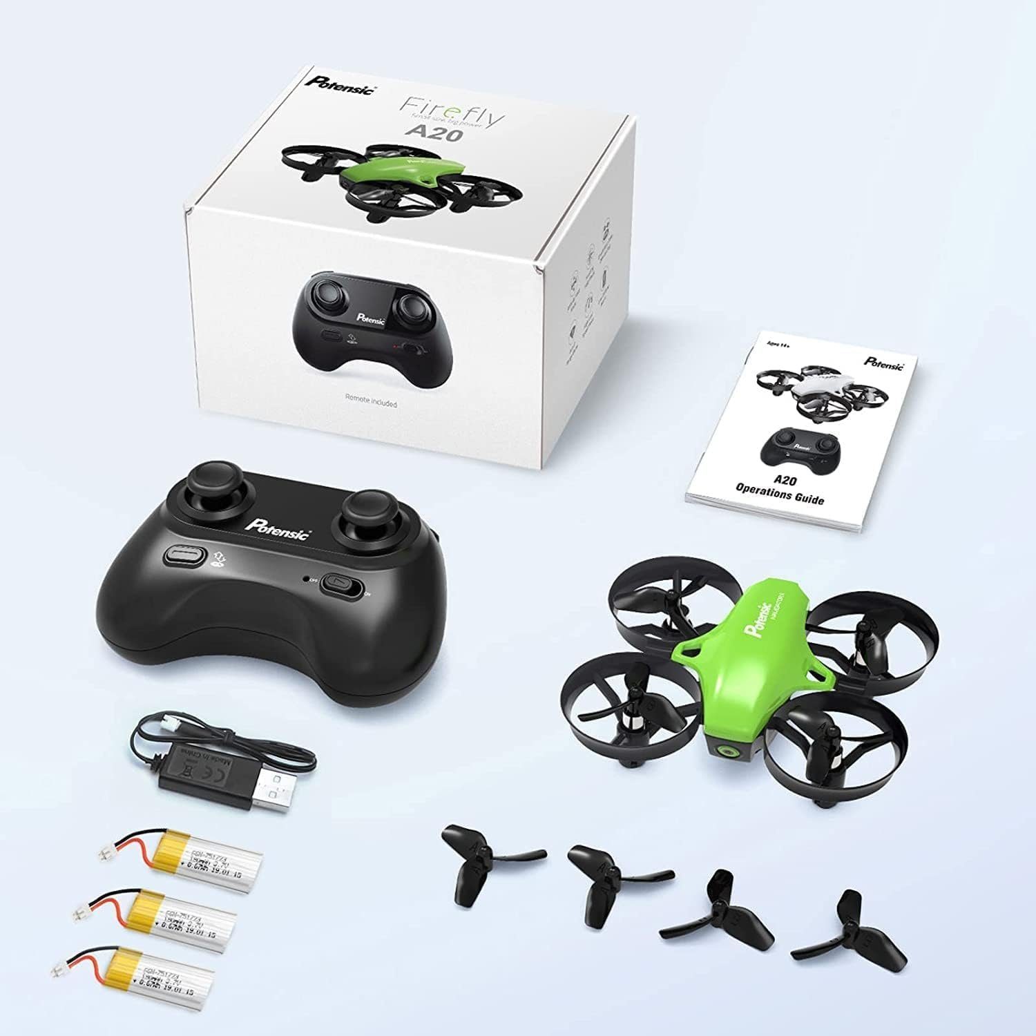 Potensic Drohne (Quadrocopter, Mini Drone mit Höhenhaltemodus, Start/Landung mit einem)