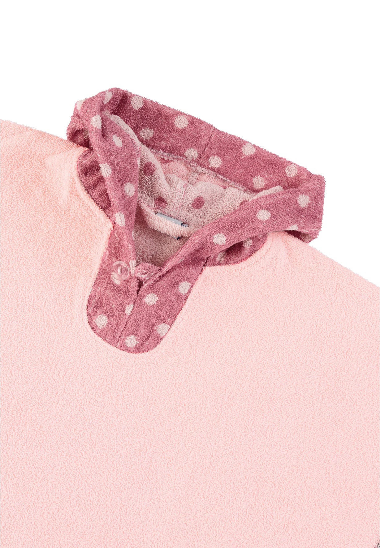 Poncho Maus Mabel aus Frottee in Zartrosa, 70x50cm