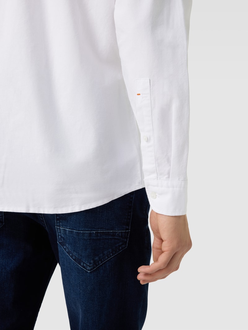 Regular Fit Freizeithemd mit Button-Down-Kragen Modell 'Rickert' in weiß