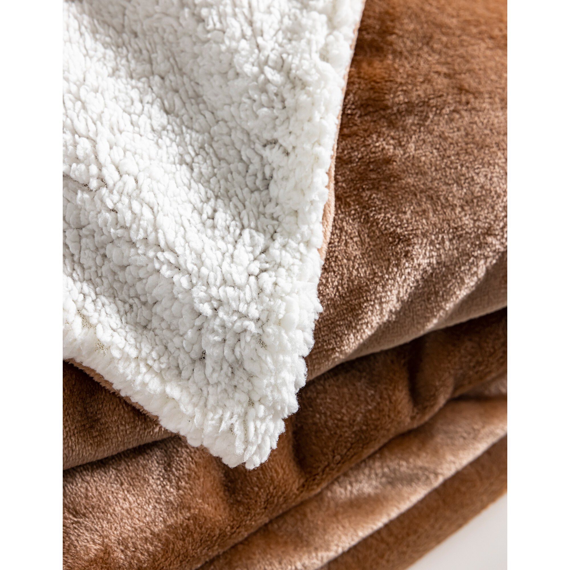 Couverture double face polaire et sherpa