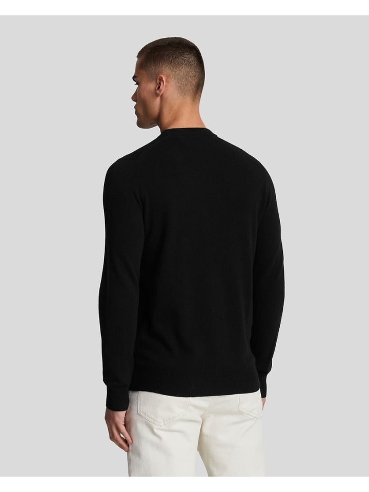 Lyle & Scott Strickpullover in Schwarz meliert günstig kaufen