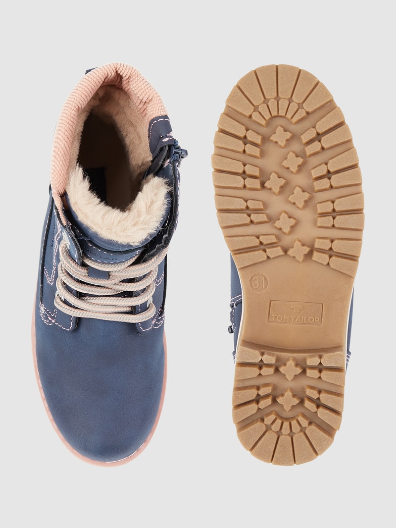 Boots in Leder-Optik in blau