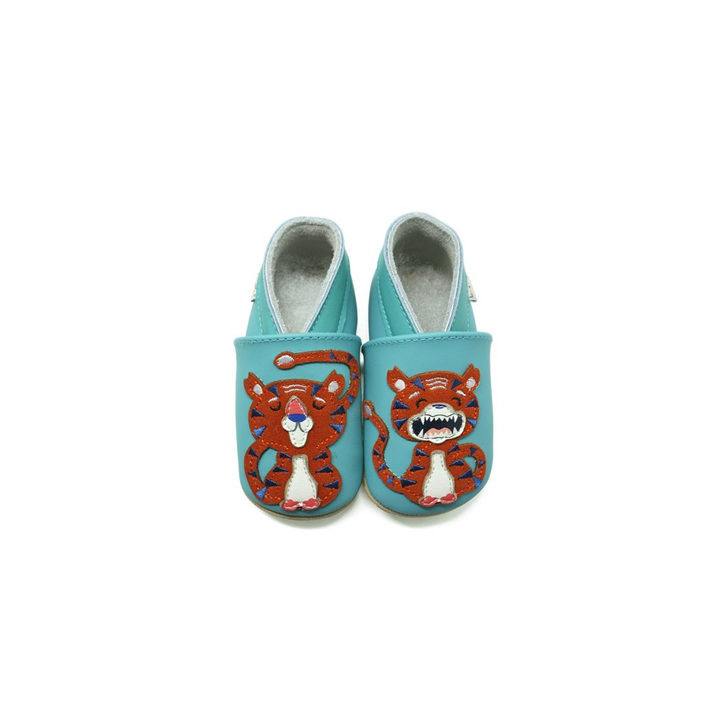 Lait et Miel Tigre Krabbelschuhe mit Tiger