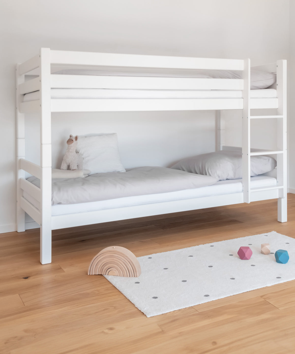 Etagenbett Buche Mittelhoch Weiß