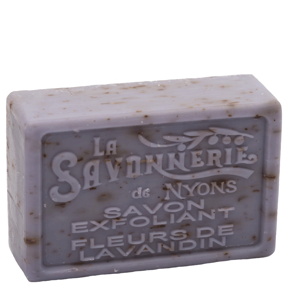 La savonnerie de nyons Savon Exfoliant 100g aux Fleurs de Lavandin Savon