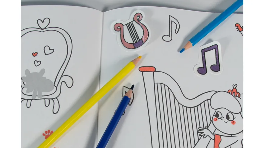 Mein Malbuch mit Glitzerstickern - Prinzessinnen