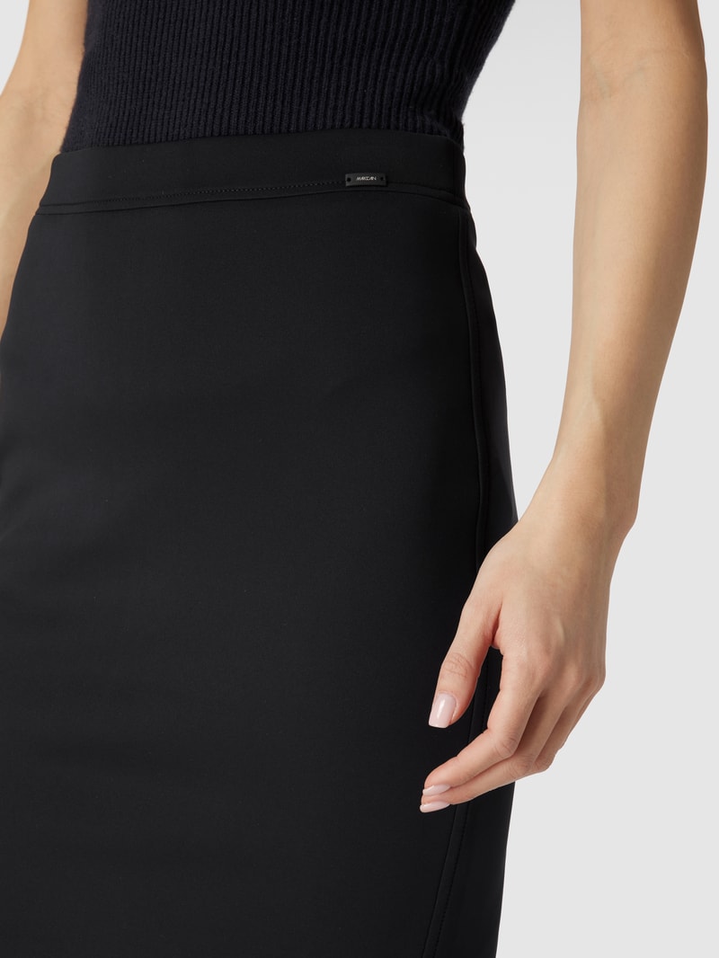 Minirock mit Label-Detail in marineblau