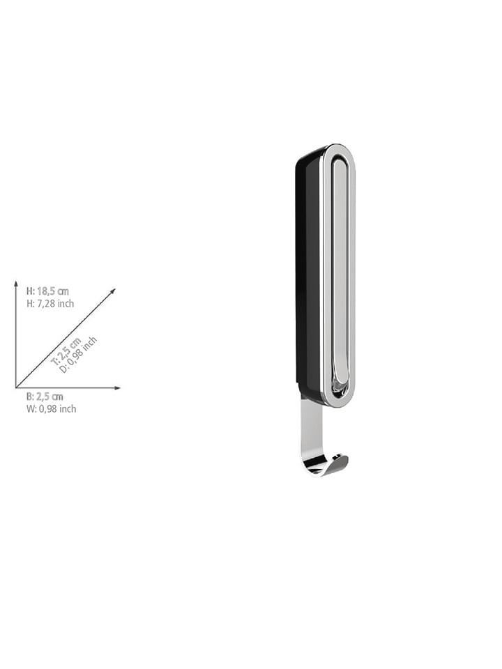 Wenko Klapphaken in Silber - (B)2,5 x (H)18,5 x (T)2,5 cm günstig kaufen onesize